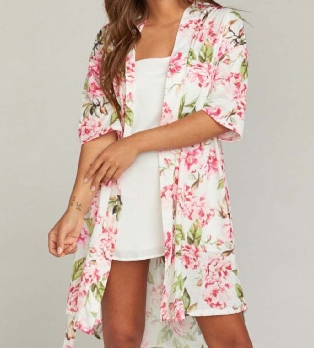 Show Me Your Mumu Brie Floral Kimono Robe Garden of Blooms One Size